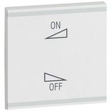 Square key cover Arteor BUS/SCS - regulation symbol - 2 modules - white