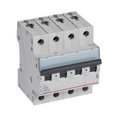 MCB TX³ 6000 - 4P - 400 V~ - 50 A - C curve - prong-type supply busbars