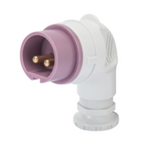 90° PLUG - IP44 - 2P 16A 20-25V 50-60HZ - VIOLET - n.r. - SCREW WIRING