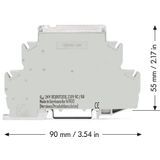 Latching relay module Nominal input voltage: 24 VDC 1 make contact gra