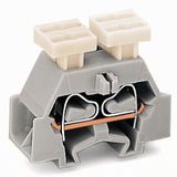 4-conductor terminal block on both sides with push-button suitable for