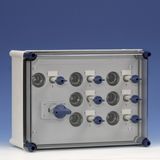 Distribution enclosure 1x63A Duco 4p 7xDII+busbars