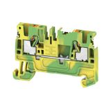 PE terminal, PUSH IN, 2.5 mm², Green/yellow