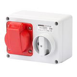 FIXED INTERLOCKED HORIZONTAL SOCKET-OUTLET - WITH BOTTOM - WITHOUT FUSE-HOLDER BASE - 3P+N+E 16A 346-415V - 50/60HZ 6H - IP44