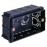 Flush mounting box 4M black