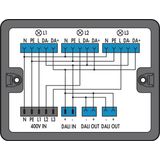 Distribution box 400 V + DALI 2 inputs black