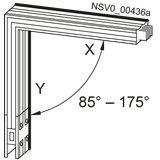 BD2A-1000-LH-X*-G* KNEE BACKSIDE X 0,36M-1,25M / Y 0,36M 500A-1000A WINKEL 85 GRA D-175 GRAD