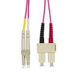 FO Patchcord Duplex LC/SC, 50/125æm OM4, LS0H-3,violet, 2.0m