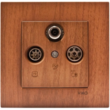 Novella Walnut Tree Sat Socket Trans (Sat-TV-Rd) (13dB)