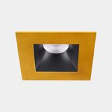 Downlight Play Deco Symmetrical Square Fixed 6.4W LED warm-white 3000K CRI 90 14.3º PHASE CUT Gold/Black IP54 606lm