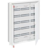 U63R5 U Compact distribution board, Flush mounting, 180 SU, Isolated (Class II), IP31, Field Width: 3, Rows: 5, 984 mm x 810 mm x 120 mm