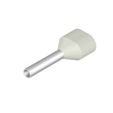 Wire end ferrule, Twin wire-end ferrule, 0.5 mm², Stripping length: 11