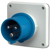 Panel mounted inlet, 16A3p6h230V, IP44