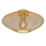 Lucide MESH - Flush ceiling light - Ø 45 cm - 1xE27 - Matt Gold / Brass