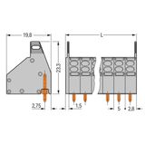 806-211 2-conductor female connector; 1.5 mm²; Pin spacing 5 mm