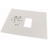 Front cover, +mounting kit, for NZM3, horizontal, 3p, HxW=200x600mm, R, grey