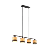 Bolzano pendant 4-pc E14 matt black