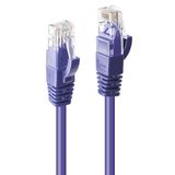 15m Cat.6 U/UTP Network Cable, Purple RJ45, M/M, 250MHz, Copper