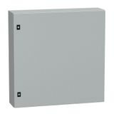 Spacial CRN plain door with mount.plate. H800xW800xD200 IP66 IK10 RAL7035..