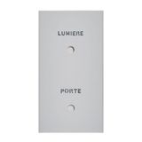 Art d'Arnould univers Epure illuminated push button 2 positions with Door and Light markings - satin steel