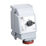 416MVS2WH Industrial Switched Interlocked Socket Outlet