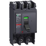 circuit breaker basic frame, ComPact NSX630S, 100 kA at 415 VAC 50/60 Hz, 630 A, without trip unit, 3 poles