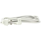 EURO-powercord 3,0m, white3,0m H03VVH2-F 2x0,75, white1st side: angled Euro plug 230V~/2,5A2nd side: angled C7 socket (DIN60320)In polybag with labelIP20
