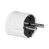 5537-2054 DP plug with dual earthing contacts, with side outlet ; 5537-2054