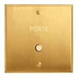 67238 Art d'Arnould universe Illuminated push button memory 1 position without collar with marking Holder - brushed gold