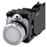 Illuminated pushbutton, 22 mm, roun...