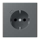 SCHUKO socket with USB type C LC32010 LC1520-18C202