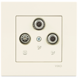 Karre Beige Two Gang Sat Socket (Sat-Sat-TV)