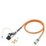 Power cable pre-assembled 4x 1.5+(2x1.5) C C, connector full thread 6FX8002-5DA20-1AJ0