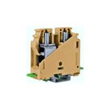 Screw terminal block 70mm2, beige color