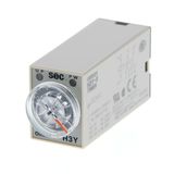 Timer, plug-in, 14-pin, on-delay, 4PDT, 100-120 VAC Supply voltage, 12 H3Y 6142G