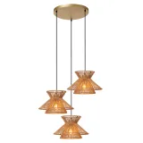 TASMAN Pendant light-Natura.-3xE27-60W-Paper