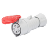 STRAIGHT CONNECTOR HP - IP44/IP54 - 3P+E 32A 380V/440V 50HZ/60HZ - RED - 3H - SCREW WIRING