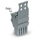 1-conductor female connector Push-in CAGE CLAMP® 4 mm² gray