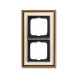 1722-848 Cover Frame Busch-dynasty® antique brass ivory white