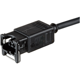 Valve plug MJC 0° with cable LED+VDR PVC 2x0.75 bk 12m