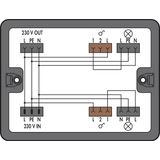 Distribution box Single-pole switch circuit 1 input black