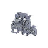 M4/8,D2,SFLJ, SCREW CLAMP TERMINAL BLOCK, 5X20,5X25 FUSES, GREY, 8X85.7X59MM