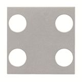 N2221.4 PL Cover plate for Switch/push button Central cover plate Silver - Zenit