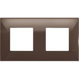 CLASSIA - COVER PLATE 2X2P MOKA