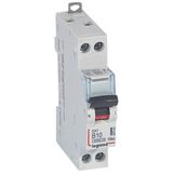 DX³6000 10kA high inlet and low outlet U+N screw circuit breaker 230V~ - 10A - curve B - 1 module