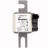 Fuse-link, high speed, 350 A, AC 690 V, compact DIN 1, 45 x 59 x 104 mm, aR, DIN, IEC, single indicator