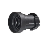 Lamp holder E27/13 mm thermoplast, for flat  cable H05RN H2X1,5, with cover and one-way  screw, black