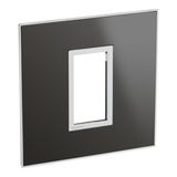 Arteor Surround Plate 1 Module Square Reflective Black