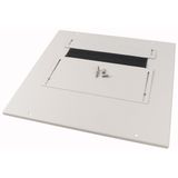 Bottom-/top plate, split, IP30, for WxD=1350x600mm, grey