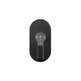 Black Metal LED E27 1x12 Watt 230 Volt IP20 Bulb Excluded D: 12.5 W: 10 H: 25 cm